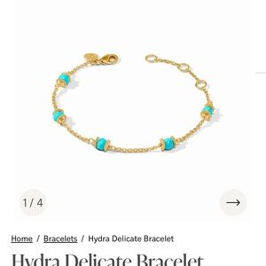 Julie Vos Hydra Delicate Gold Bracelet with Turquoise Accents